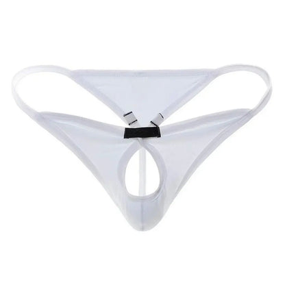 Men's Red and Royal Blue Microfiber Thong Underwear