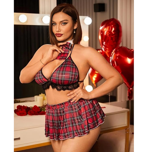 Playful Temptation Luvottica Babydoll Skirt Set