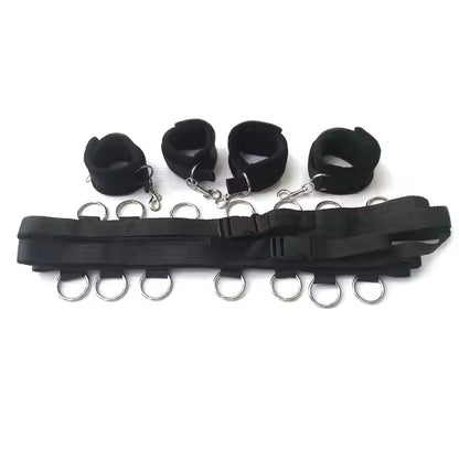 Bed Restraint Set with Hand and Ankle Cuffs
