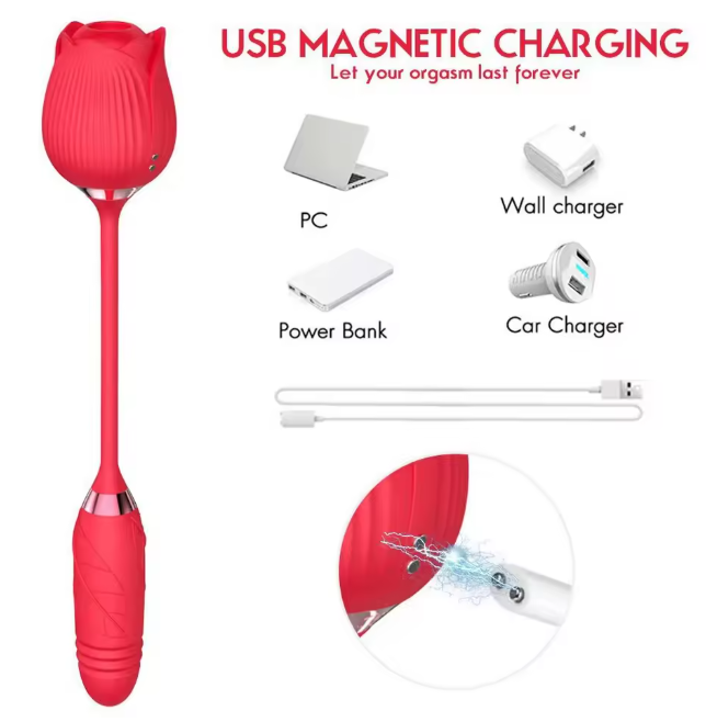Luv Bloom Duo Dual Ended Silicone Massager -with Flexible Connection