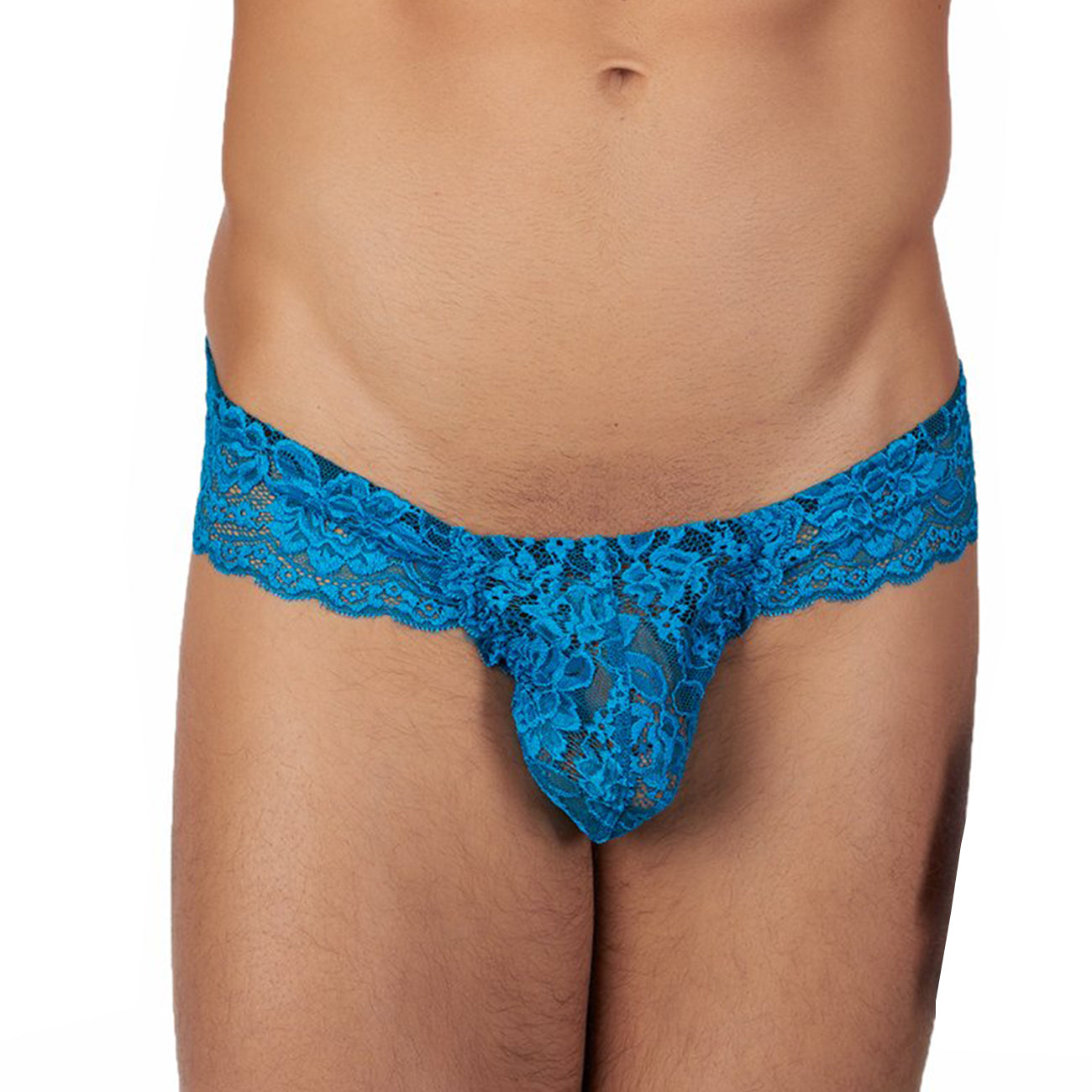 Men's Lycra Lace Free Size Brief Underwear - Black, Red, Royal Blue, White