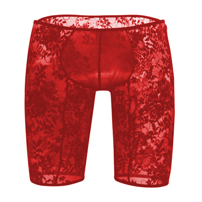 Men's Power Net + Lace Fabric Boxer Underwear