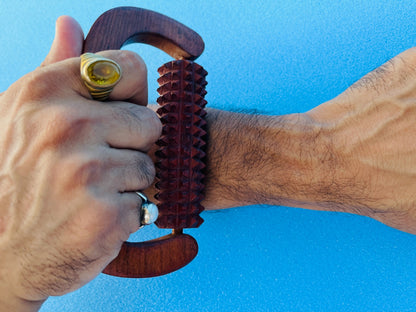 Acupressure Wooden Roller D Massager for Hands & Body – Natural Pain Relief