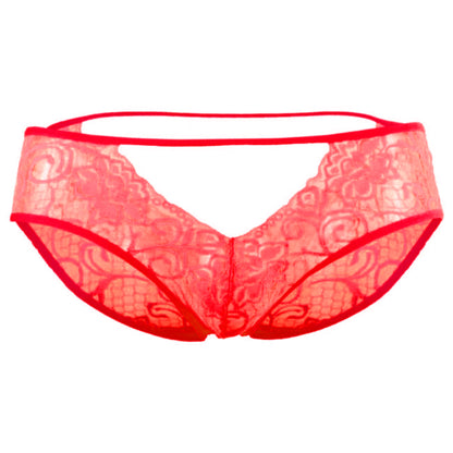 Men's Lace Fabric Free Size Brief Underwear - Multicolor
