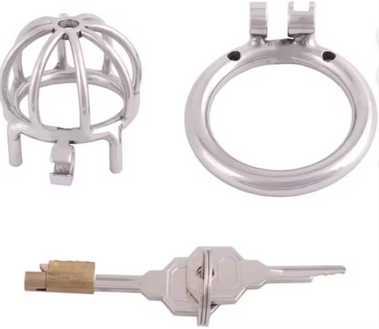 Small Open Bar Stainless Steel Chastity Cage for Men