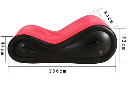 Inflatable Couch (Includes Pump, Ideal for Home, Camping, and Travel – Designer Curve Sofa for Stability and Comfort | Luvottica