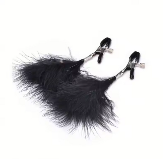 Feather Teaser Tickler for Couples – Soft Black Feather Sensory Play