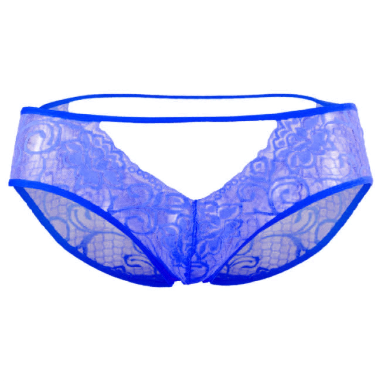 Men's Lace Fabric Free Size Brief Underwear - Multicolor