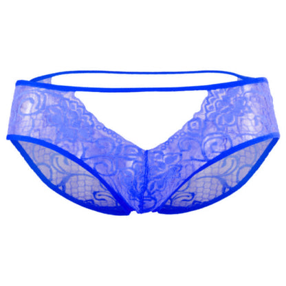 Men's Lace Fabric Free Size Brief Underwear - Multicolor