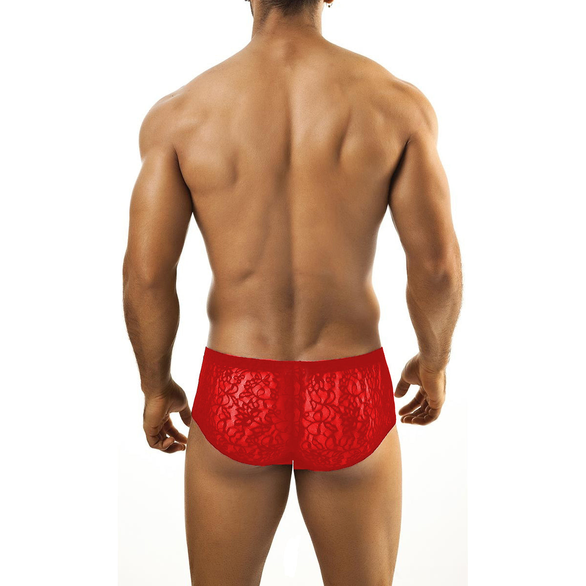 Men's Lace Fabric Free Size Boxer Underwear (Black, Red, White)