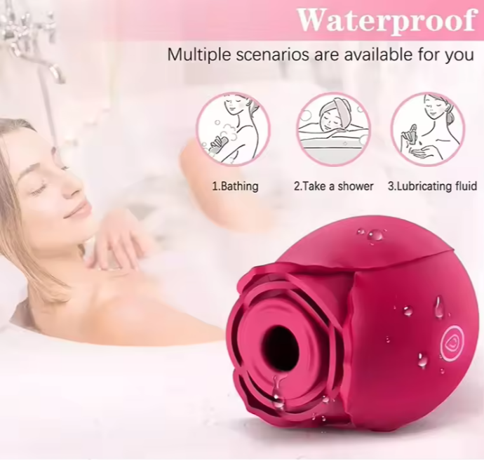 Luv Petals Silicone Vibrator Air Pulse Massager