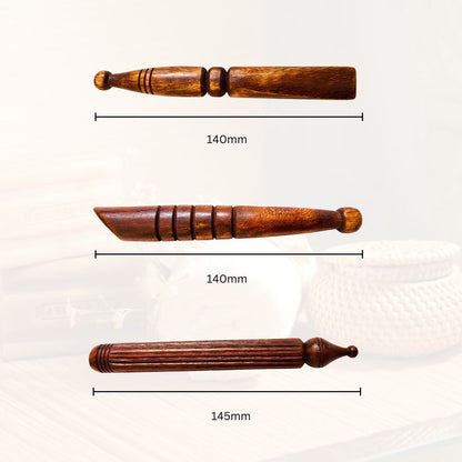Wooden Thai Acupressure Massager Set of 6 – Full Body Relaxation & Pain Relief