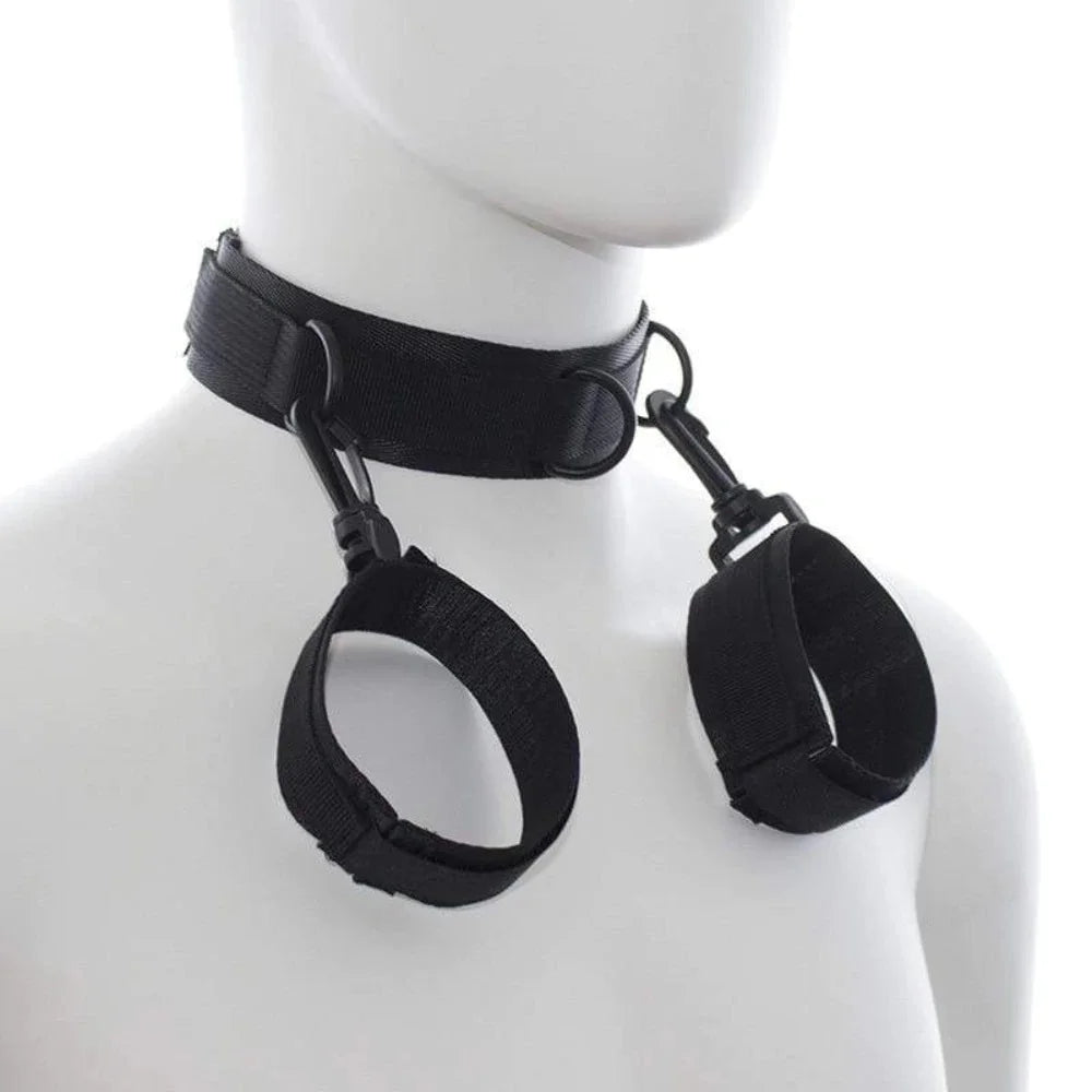 Collar To Wrist BDSM Restraint CL-01035