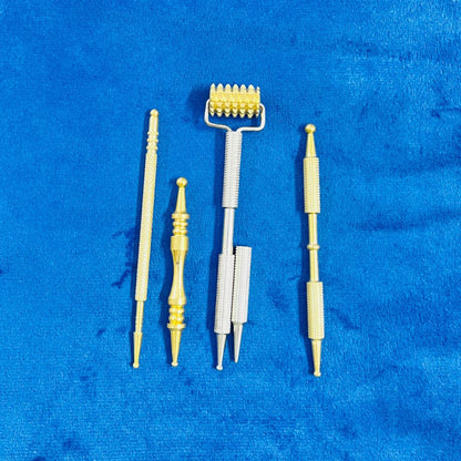 Brass Acupressure Pen Set – 4 Unique Designs for Reflexology & Pain Relief