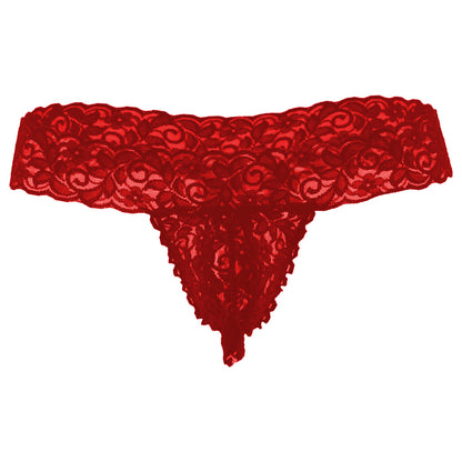Men's Lycra Lace Free Size Thong Underwear