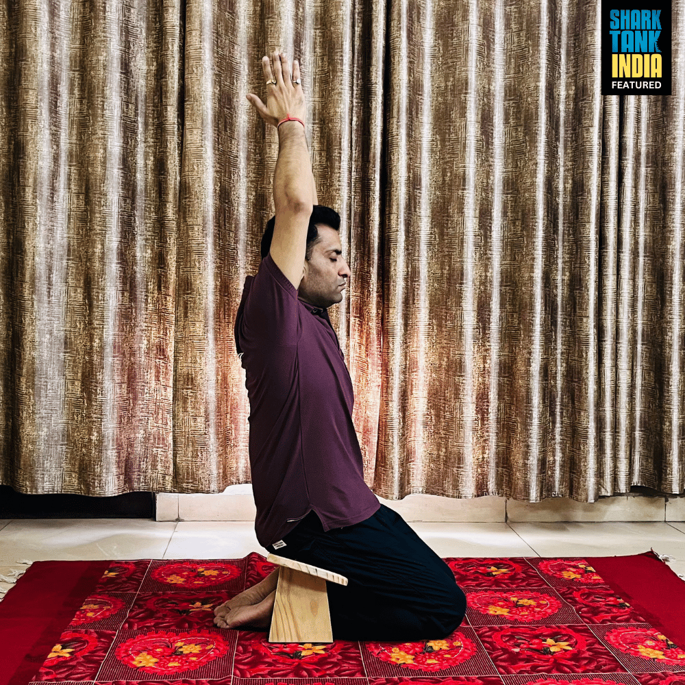Meditation Wooden Stool provides steady & firm support