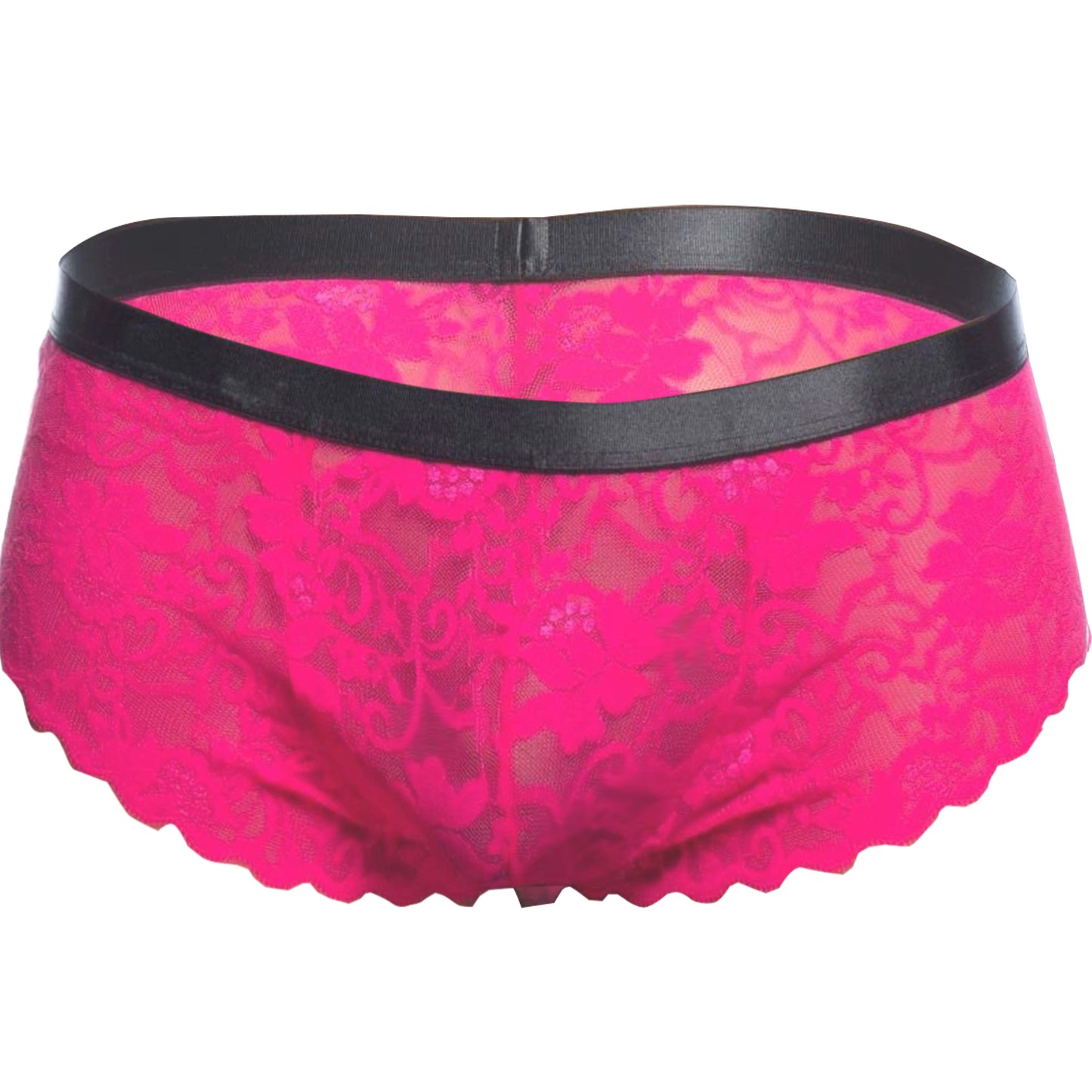 Men's Lycra Lace Free Size Boxer Underwear - Black, Red, Royal Pink