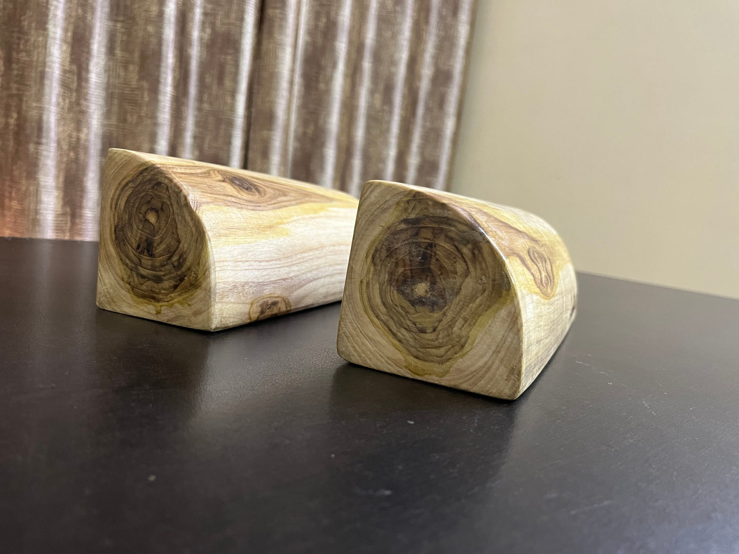 Quarter Round Wooden Yoga Block Set of 2