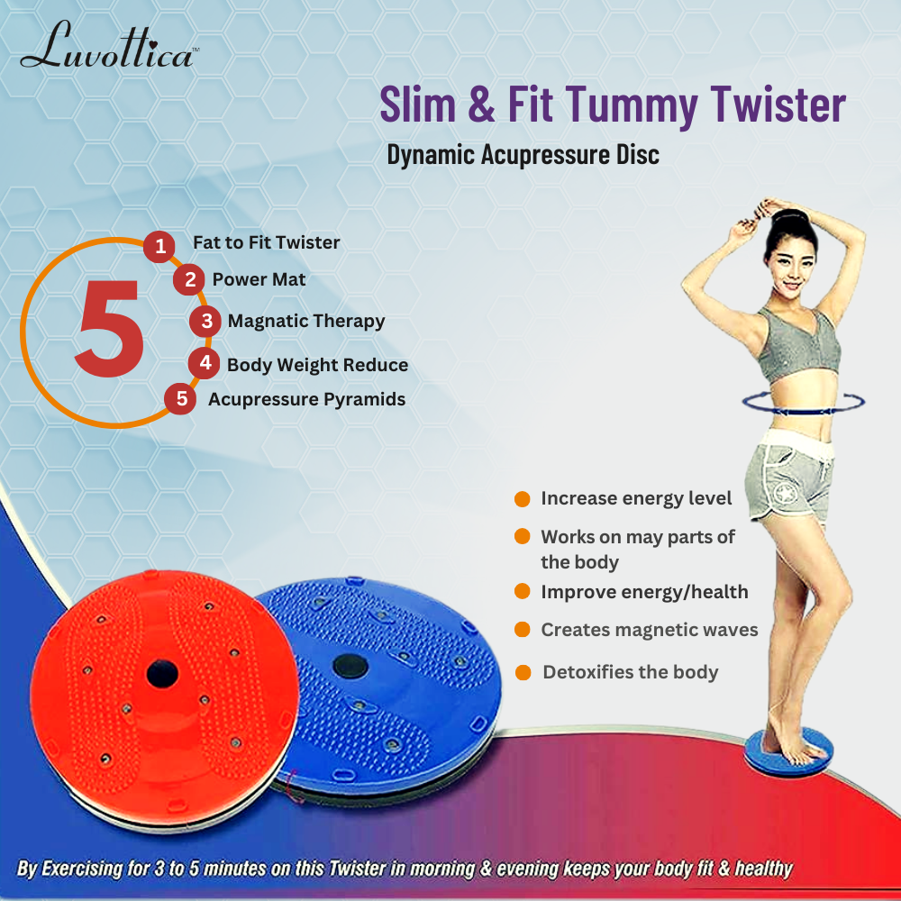 Foot Acupressure Twister 5 in 1 Magnetic Disk - Body Shapers, Stepper for Fitness
