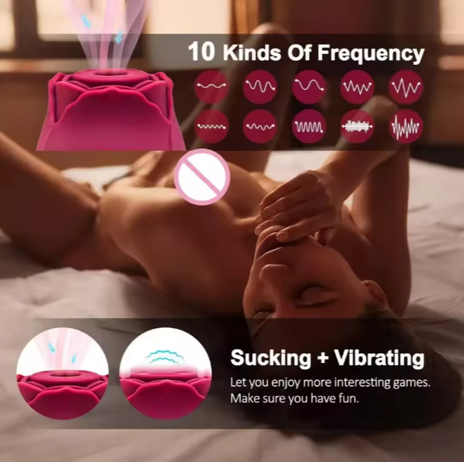 Luv Petals Silicone Vibrator Air Pulse Massager