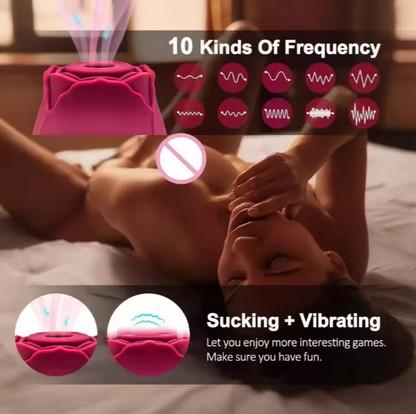 Luv Petals Silicone Vibrator Air Pulse Massager