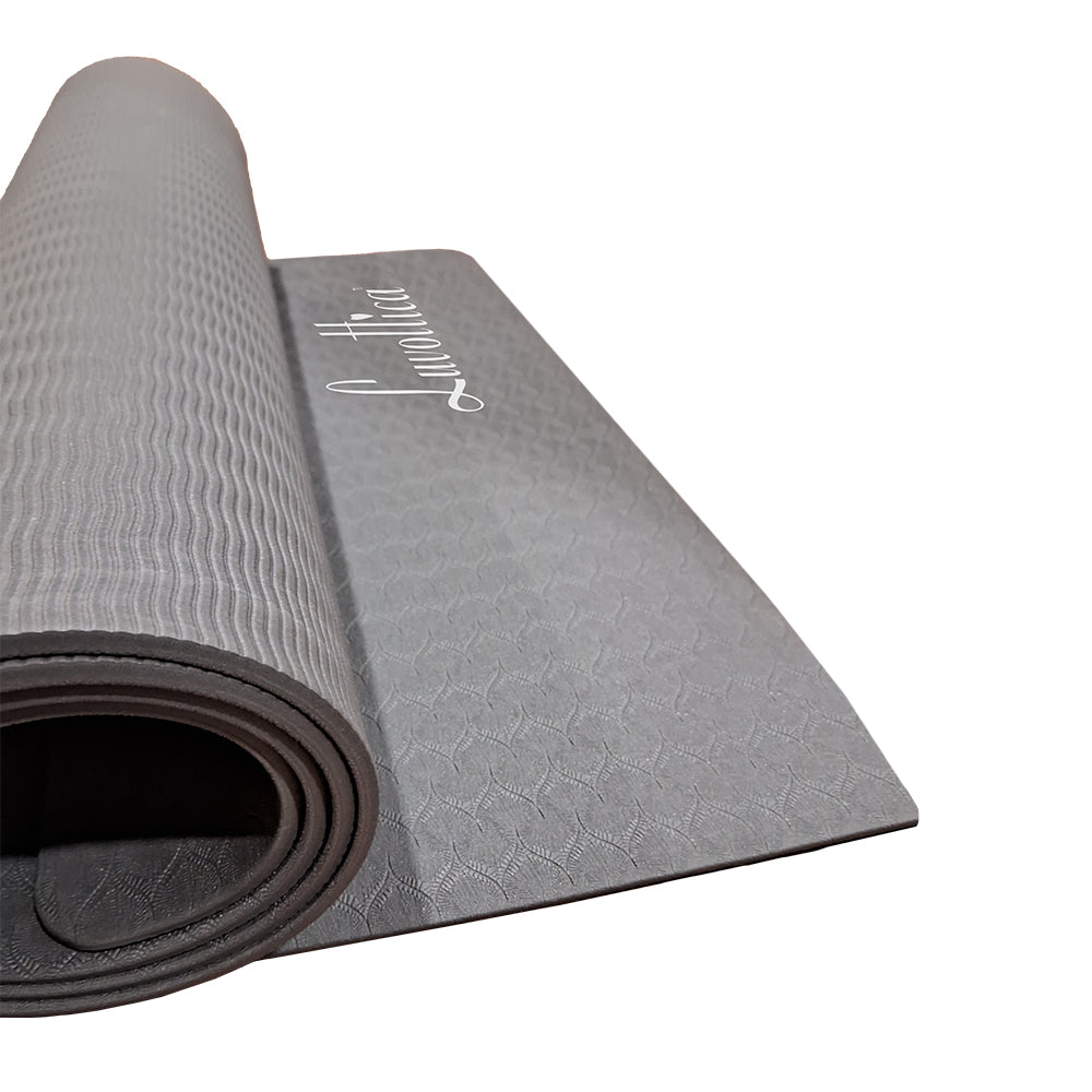 Premium TPE Yoga Mat, 24 x 72 Inch - Non-Slip, Eco-Friendly, Extra Thick (6mm)