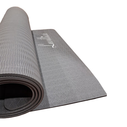 Premium TPE Yoga Mat, 24 x 72 Inch - Non-Slip, Eco-Friendly, Extra Thick (6mm)