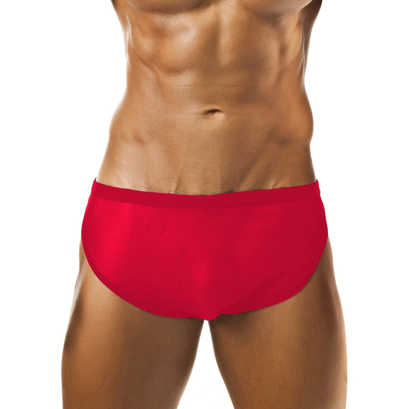 Red and White Power Net Free Size Brief Underwear