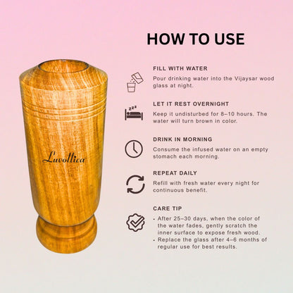 Vijaysar Wood Glass – Natural Ayurvedic Remedy for Diabetes Care