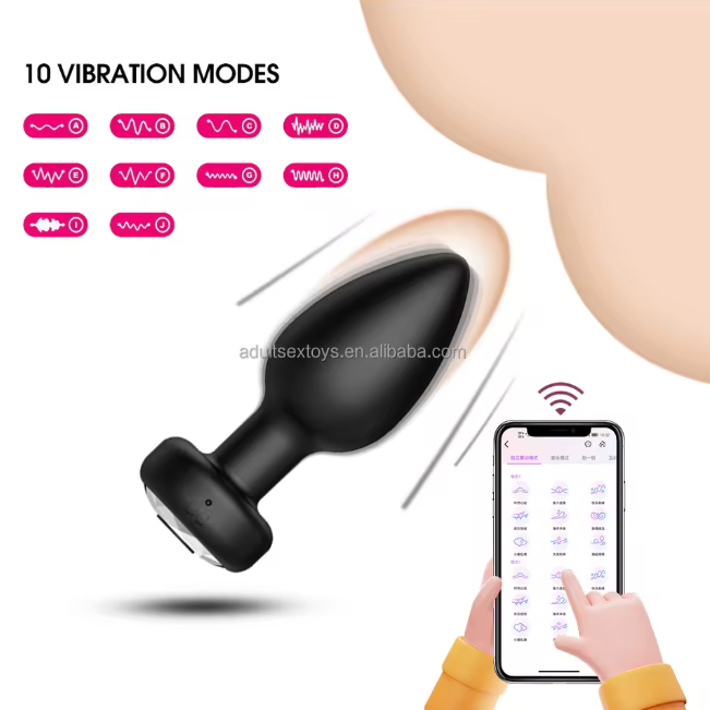 App Controlled Silicone Vibrating Plug – 10 Vibration Modes