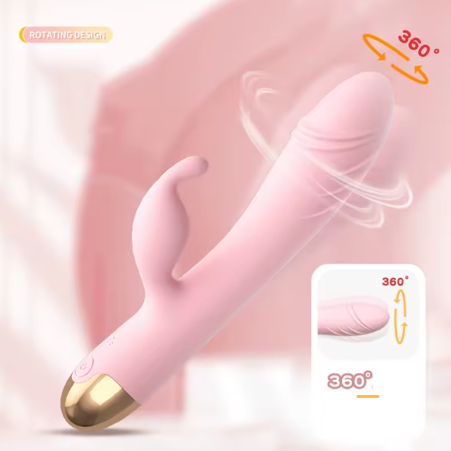 Luv Wave Silicone Vibrator – Rotating Massager with Multiple Stimulation Modes