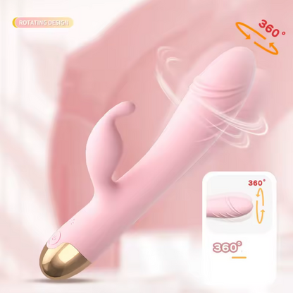 Luv Wave Silicone Vibrator – Rotating Massager with Multiple Stimulation Modes