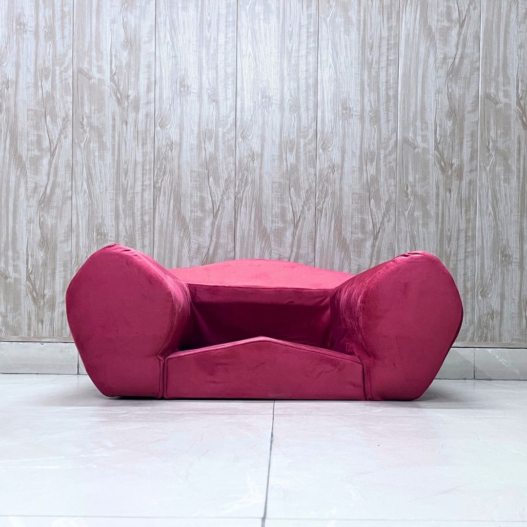 Luvottica Red Fabric Dhyanam Seat - Meditation Seat- Yoga Cushion