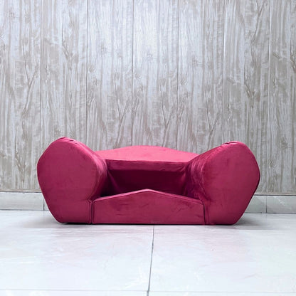 Luvottica Red Fabric Dhyanam Seat - Meditation Seat- Yoga Cushion