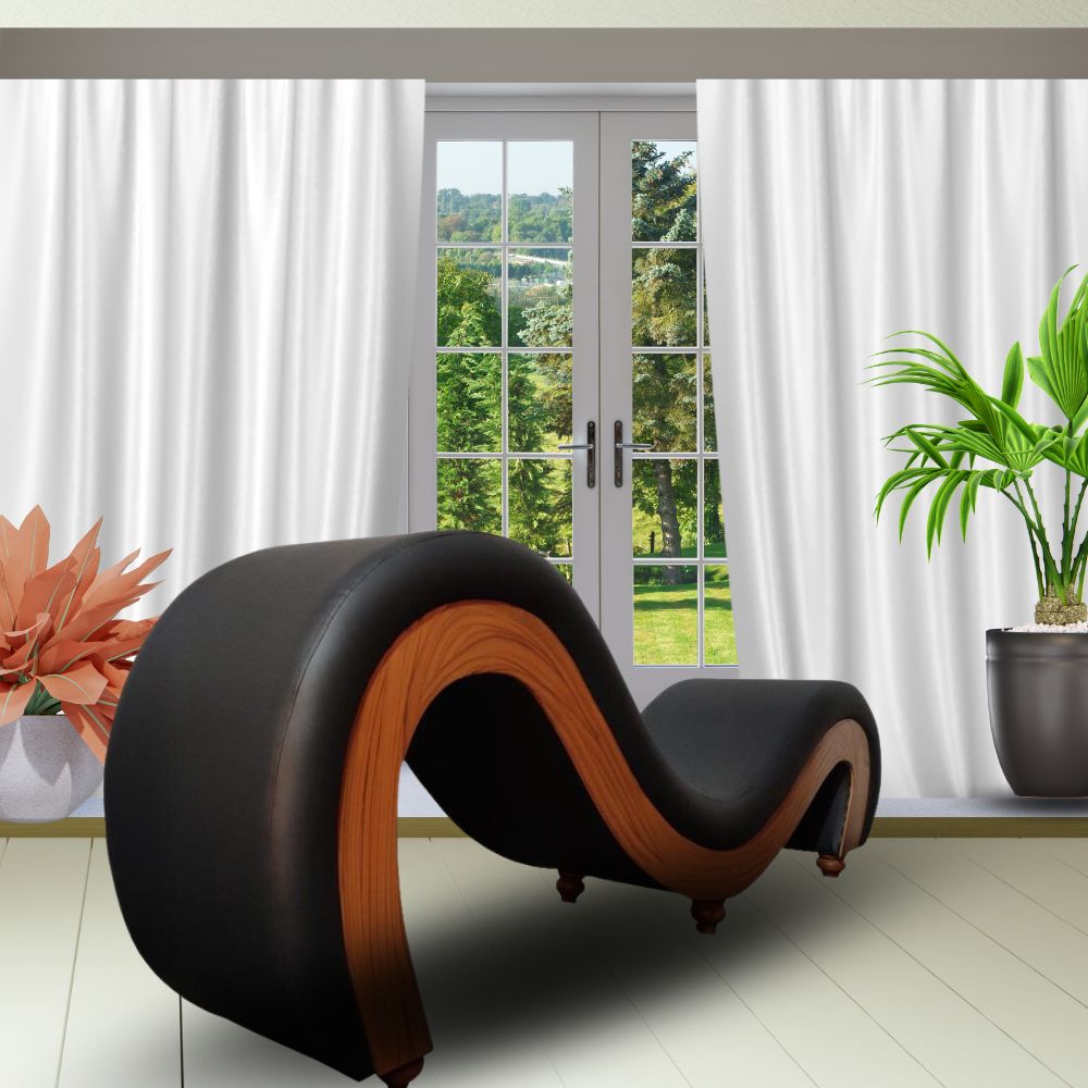 Ligneous Premium Leatherette Tantra Couch (Black) -Love couch-Tantra Couch - Premium Stylish Couch – Designer Curve Sofa for Stability and Comfort | Luvottica