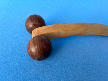 Wooden Massager with Two Balls (Large Size) – Deep Tissue Relief & Relaxation