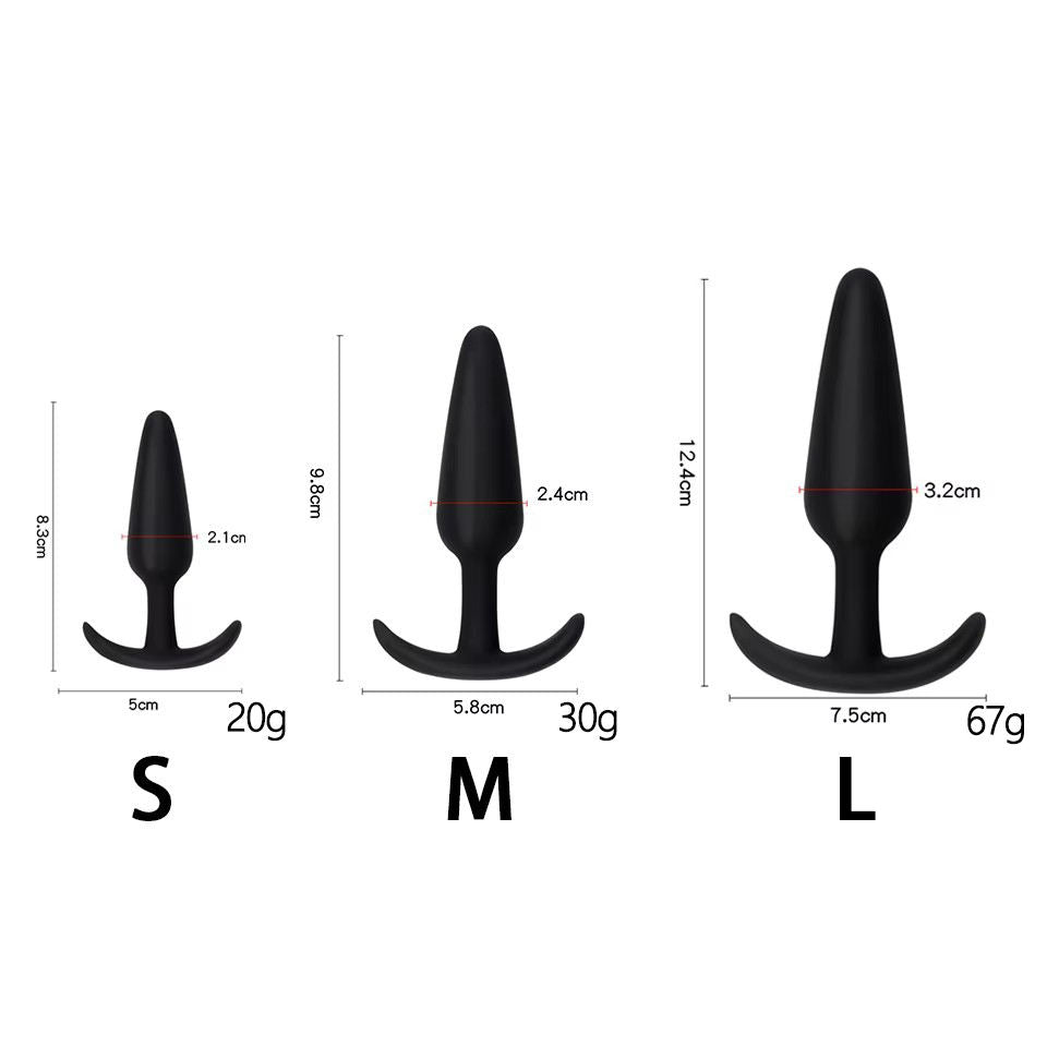 Luv T Premium Body Safe Silicone Intimate Plug,  Set of 3