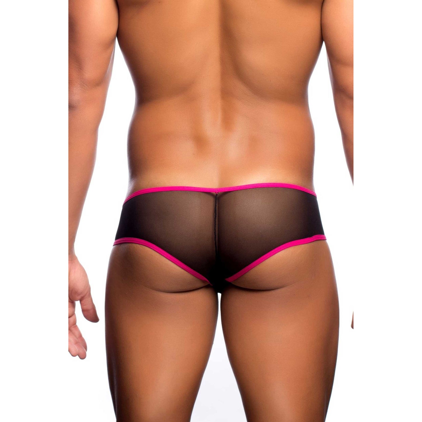 Men's Black and White Power Net Bikini Underwear