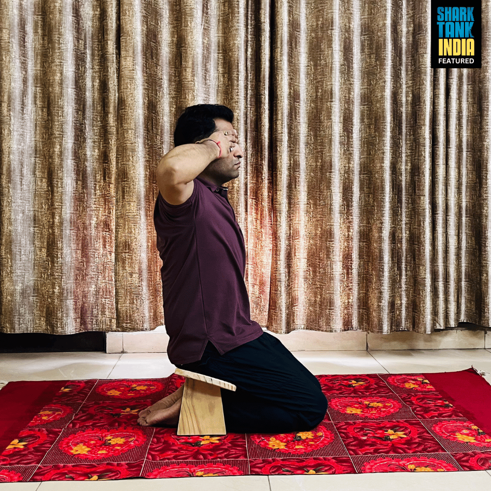 Meditation Wooden Stool provides steady & firm support