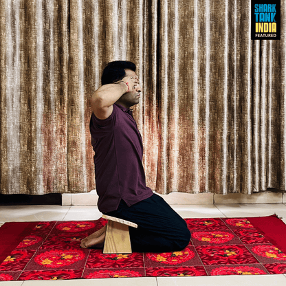 Meditation Wooden Stool provides steady & firm support