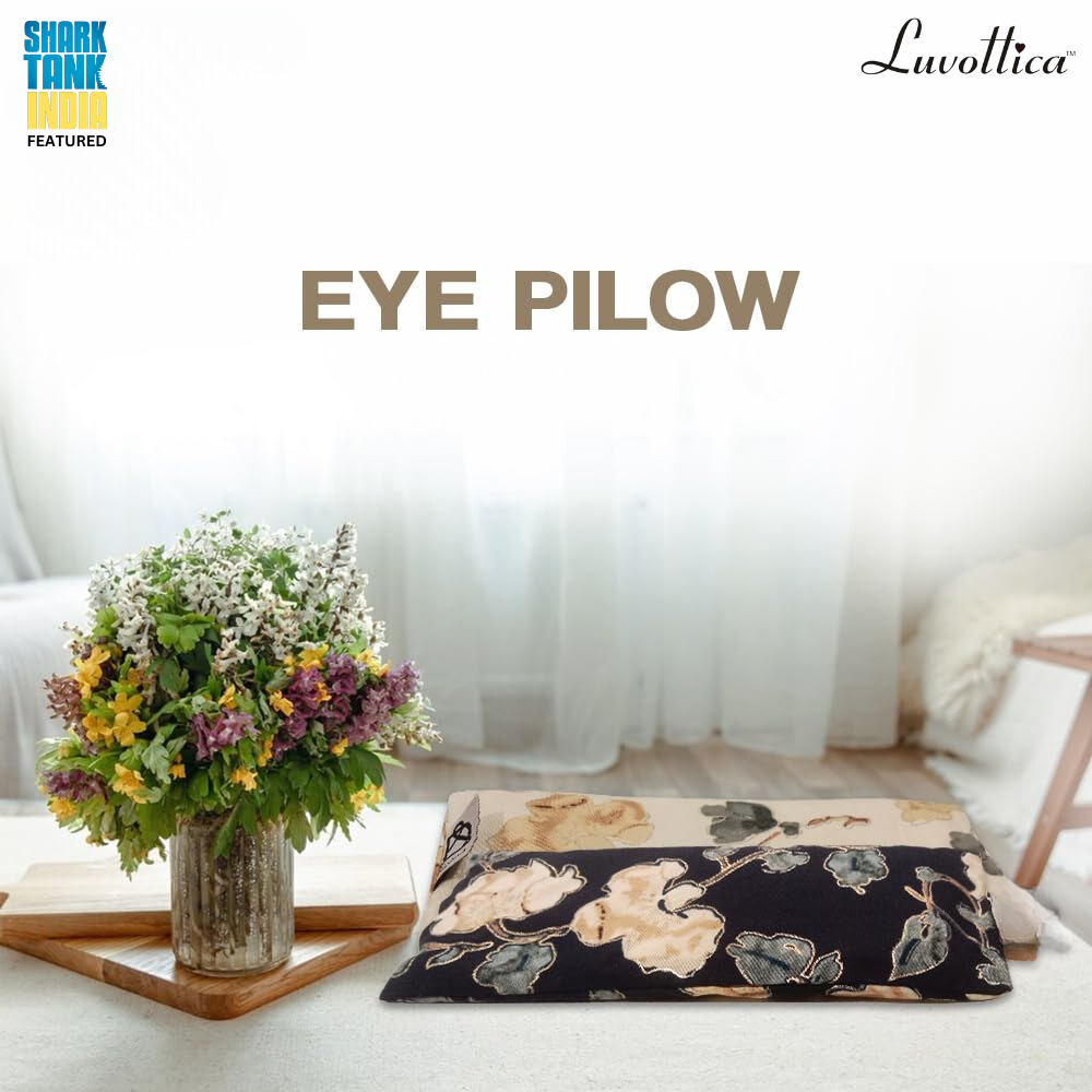 Yoga Eye Pillow, enriched with Lavender & Flax Seeds | Pure Linen Fabric