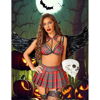 Flirt & Tease  Luvottica Plaid Babydoll Dress