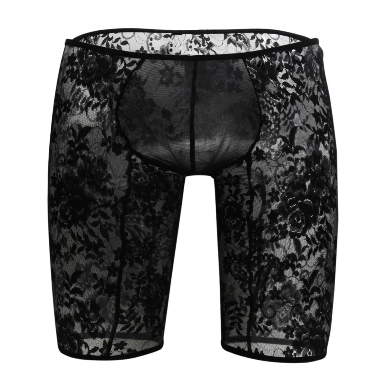 Men's Power Net + Lace Fabric Boxer Underwear