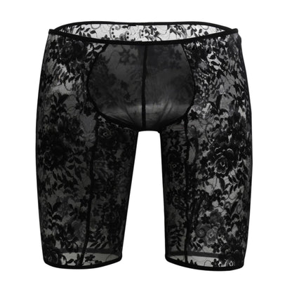 Men's Power Net + Lace Fabric Boxer Underwear