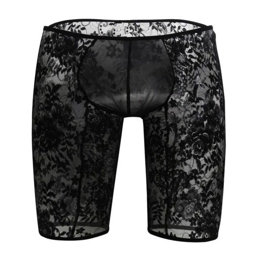 Men's Power Net + Lace Fabric Boxer Underwear