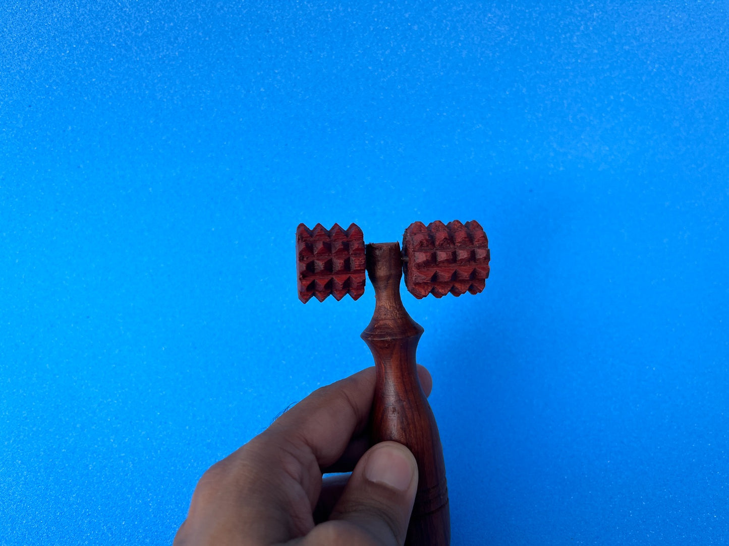 Wooden Spikes Acupressure Massager with Two Balls (Small Size)