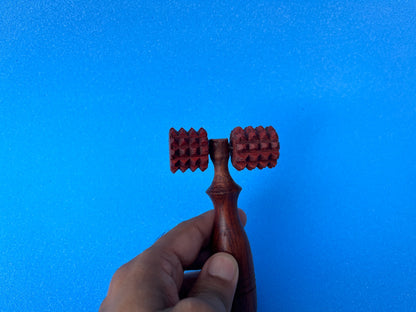 Wooden Spikes Acupressure Massager with Two Balls (Small Size)