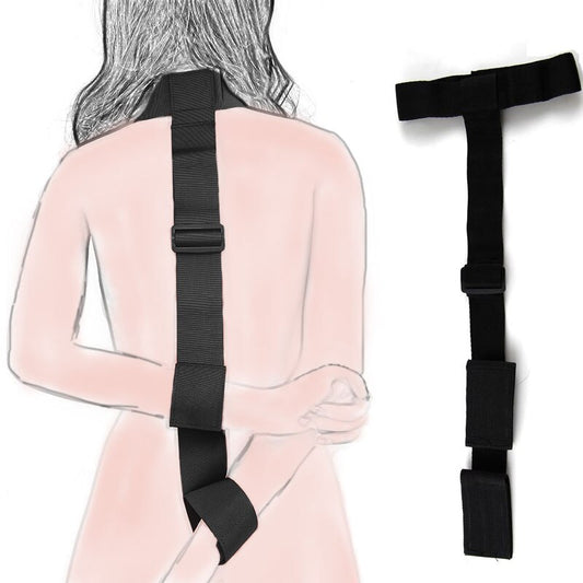 Collar To Wrist BDSM Nylon Restraints - CL-01037