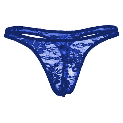 Lace Fabric Free Size Thong Underwear – Bold Elegance in Black, Red & Royal Blue
