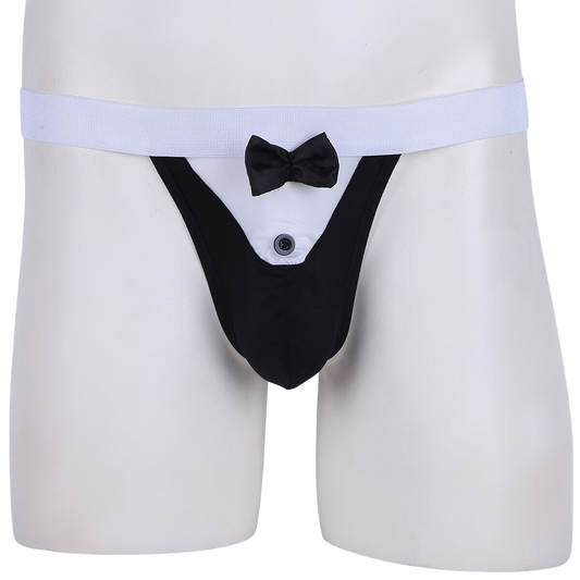 Microfiber Costume Underwear (Black & Royal Blue)